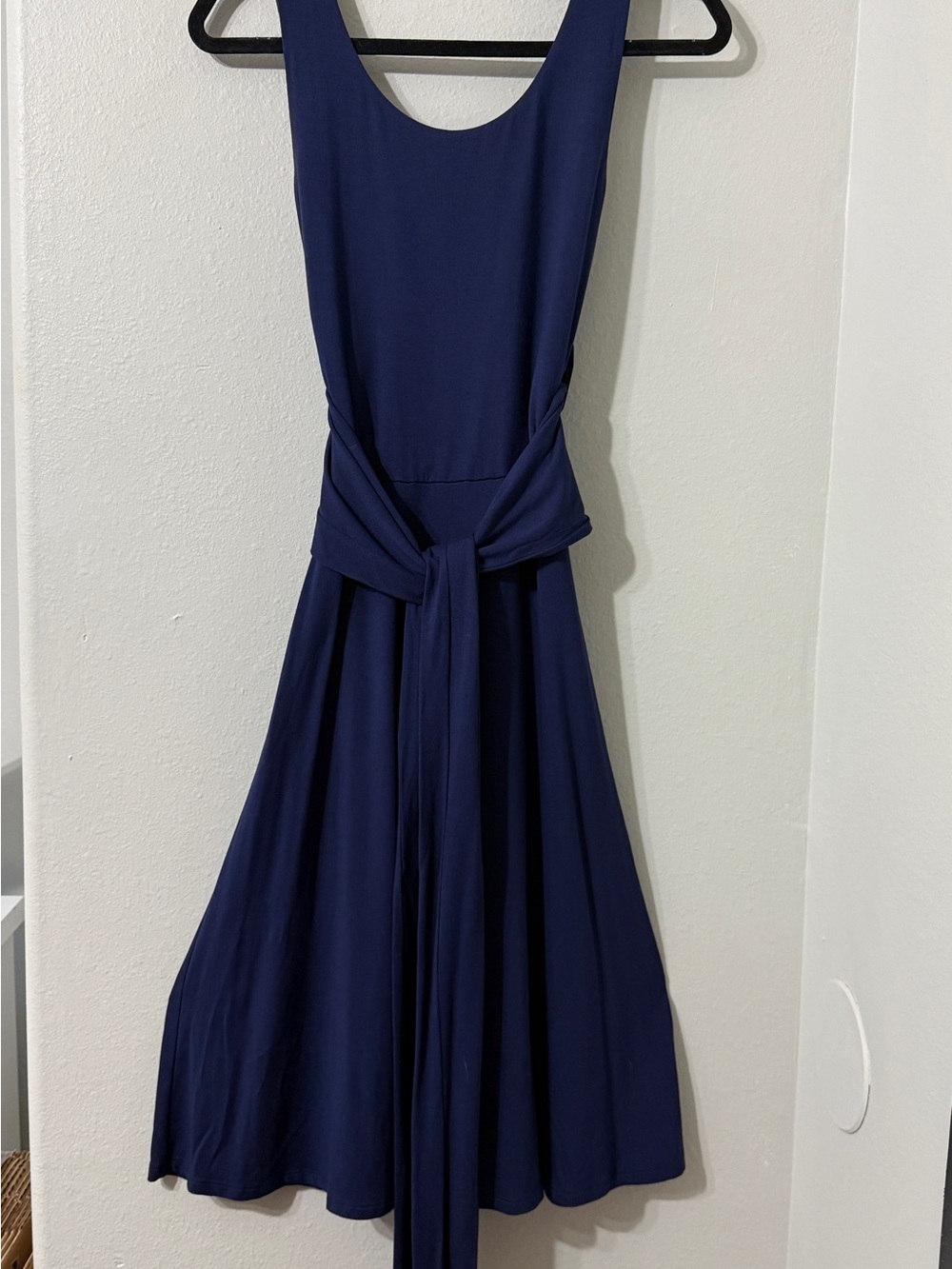 Boden Timeless Classic Navy Blue Sleeveless Tie-Waist Women's Dress Size US 2R